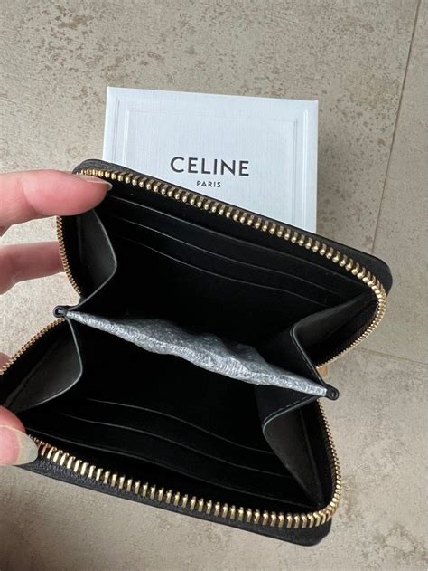 celine compact wallet|Celine zipped card holder.